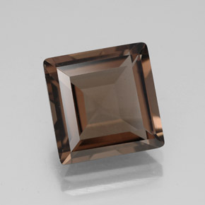 4.50 ct Brown Smoky Quartz Gemstone, Smoky Quartz Gem in Square Facet Shape for Sale.