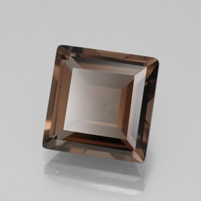 4.50 ct Brown Smoky Quartz Stone, Natural Smoky Quartz in Square Facet Shape for Sale