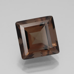 4.53 ct Brown Smoky Quartz Gemstone, Smoky Quartz Gem in Square Facet Shape for Sale.