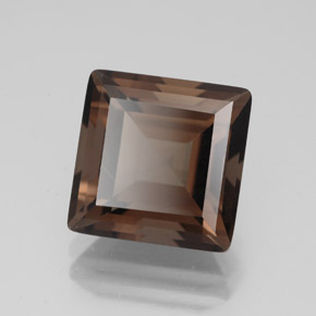 4.53 ct Brown Smoky Quartz Stone, Natural Smoky Quartz in Square Facet Shape for Sale