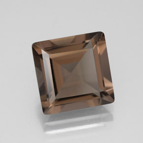 4.30 ct Brown Smoky Quartz Gemstone, Smoky Quartz Gem in Square Facet Shape for Sale.