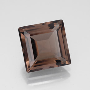 4.15 ct Brown Smoky Quartz Gemstone, Smoky Quartz Gem in Square Facet Shape for Sale.