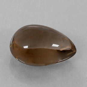 4.03 ct Brown Smoky Quartz Stone, Natural Smoky Quartz in Pear Cabochon Shape for Sale
