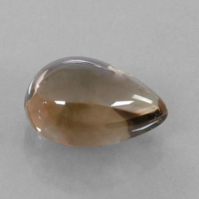 3.68 ct Brown Smoky Quartz Stone, Natural Smoky Quartz in Pear Cabochon Shape for Sale