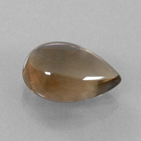 3.04 ct Brown Smoky Quartz Stone, Natural Smoky Quartz in Pear Cabochon Shape for Sale