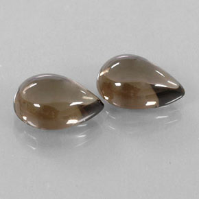 6.41 ct Brown Smoky Quartz Stone, Natural Smoky Quartz in Pear Cabochon Shape for Sale