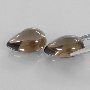 Smoky Quartz Gemstone in 12 x 8 mm (calibrated) Size for Sale, Smoky Quartz Stone in Smoky Brown Color
