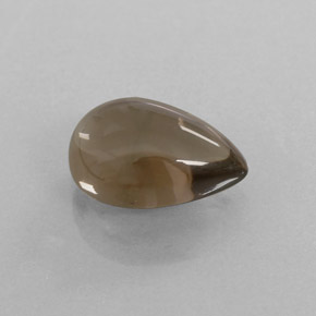 3.26 ct Brown Smoky Quartz Stone, Natural Smoky Quartz in Pear Cabochon Shape for Sale