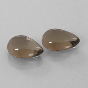 3.51 ct Brown Smoky Quartz Stone, Natural Smoky Quartz in Pear Cabochon Shape for Sale