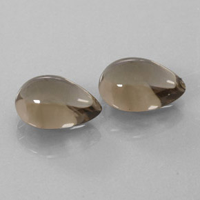 4.33 ct Brown Smoky Quartz Stone, Natural Smoky Quartz in Pear Cabochon Shape for Sale