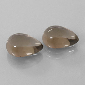 4.26 ct Brown Smoky Quartz Stone, Natural Smoky Quartz in Pear Cabochon Shape for Sale