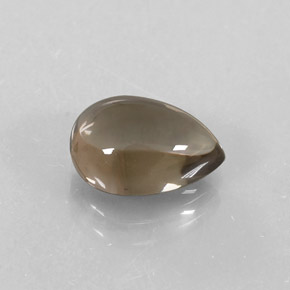 2.34 ct Brown Smoky Quartz Stone, Natural Smoky Quartz in Pear Cabochon Shape for Sale