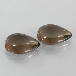5.69 ct Brown Smoky Quartz Stone, Natural Smoky Quartz in Pear Cabochon Shape for Sale