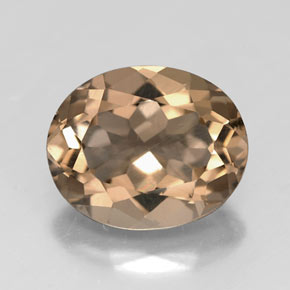 2.73 ct Brown Smoky Quartz Gemstone, Smoky Quartz Gem in Oval Facet Shape for Sale.