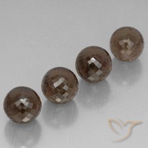 Smoky Quartz Gemstones in 10 mm (calibrated) Size for Sale, Smoky Quartz Stones in Chocolate Brown  Color