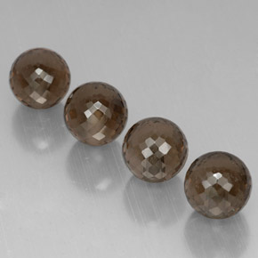27.01 ct Brown Smoky Quartz Stone, Natural Smoky Quartz in Half-Drilled Sphere Shape for Sale