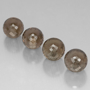 27.82 ct Brown Smoky Quartz Stone, Natural Smoky Quartz in Half-Drilled Sphere Shape for Sale