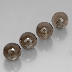 Smoky Quartz Gemstones in 10 mm Size for Sale, Smoky Quartz Stones in Chocolate Brown  Color
