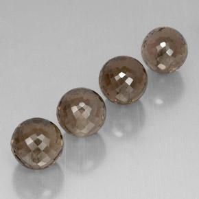 Smoky Quartz Gemstones in 10.1 mm Size for Sale, Smoky Quartz Stones in Warm Brown Color