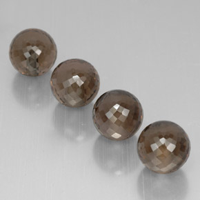 27.61 ct Brown Smoky Quartz Stone, Natural Smoky Quartz in Half-Drilled Sphere Shape for Sale