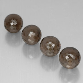 27.35 ct Brown Smoky Quartz Stone, Natural Smoky Quartz in Half-Drilled Sphere Shape for Sale