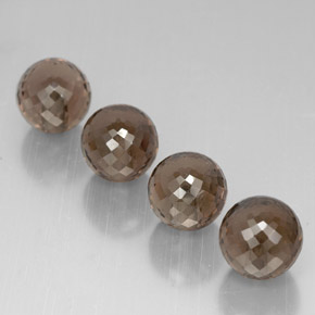 27.18 ct Brown Smoky Quartz Stone, Natural Smoky Quartz in Half-Drilled Sphere Shape for Sale