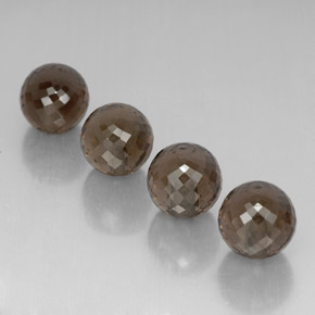 Chocolate Brown Дымчатый Кварц Камень - 6.9ct Полупросверленные Шары (ID: 321726)