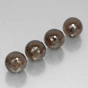 27.83 ct Brown Smoky Quartz Stone, Natural Smoky Quartz in Half-Drilled Sphere Shape for Sale