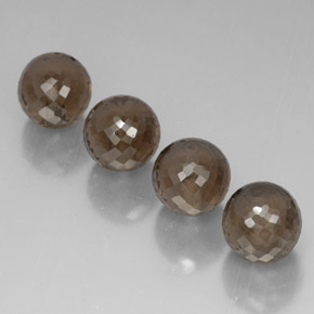 27.16 ct Brown Smoky Quartz Stone, Natural Smoky Quartz in Half-Drilled Sphere Shape for Sale