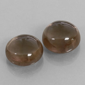 13.17 ctw Brown Smoky Quartz Stones, Natural Smoky Quartz in Round Cabochon Shape for Sale