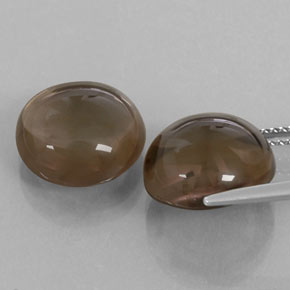 Smoky Quartz Gemstones in 12 mm (calibrated) Size for Sale, Smoky Quartz Stones in Walnut Brown Color