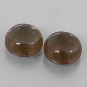 18.95 ct Brown Smoky Quartz Stone, Natural Smoky Quartz in Round Cabochon Shape for Sale