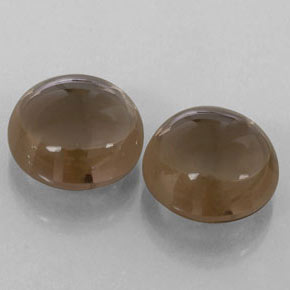 21.37 ct Brown Smoky Quartz Stone, Natural Smoky Quartz in Round Cabochon Shape for Sale