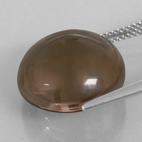 Smoky Quartz Gemstone in 15.2 mm Size for Sale, Smoky Quartz Stone in Smoky Brown Color
