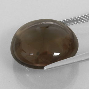 Smoky Quartz Gemstone in 15.1 mm Size for Sale, Smoky Quartz Stone in Smoky Brown Color