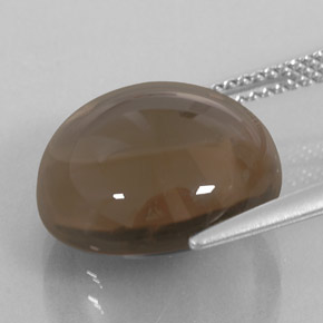 Smoky Quartz Gemstone in 14 mm (calibrated) Size for Sale, Smoky Quartz Stone in Smoky Brown Color