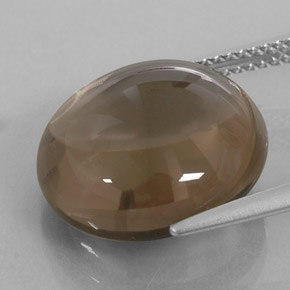 Smoky Quartz Gemstone in 15.1 mm Size for Sale, Smoky Quartz Stone in Smoky Brown Color