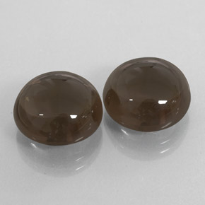 17.62 ct Brown Smoky Quartz Stone, Natural Smoky Quartz in Round Cabochon Shape for Sale