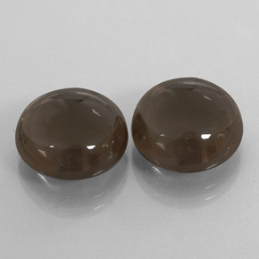 16.27 ctw Brown Smoky Quartz Stones, Natural Smoky Quartz in Round Cabochon Shape for Sale