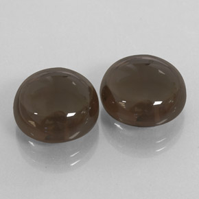 18.06 ct Brown Smoky Quartz Stone, Natural Smoky Quartz in Round Cabochon Shape for Sale
