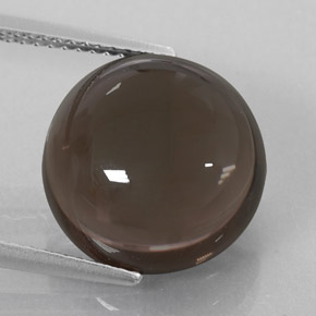 9.00 ct Brown Smoky Quartz Gemstone, Smoky Quartz Gem in Round Cabochon Shape for Sale.