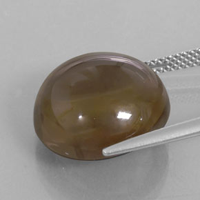 Smoky Quartz Gemstone in 15 mm Size for Sale, Smoky Quartz Stone in Smoky Brown Color
