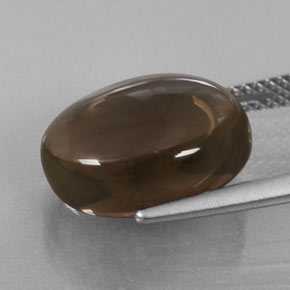 Smoky Quartz Gemstone in 14 x 10 mm (calibrated) Size for Sale, Smoky Quartz Stone in Smoky Brown Color