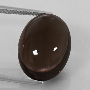 14.26 ct Brown Smoky Quartz Gemstone, Smoky Quartz Gem in Oval Cabochon Shape for Sale.