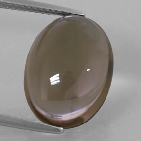 8.88 ct Brown Smoky Quartz Gemstone, Smoky Quartz Gem in Oval Cabochon Shape for Sale.