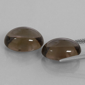 Smoky Quartz Gemstone in 14 x 10 mm (calibrated) Size for Sale, Smoky Quartz Stone in Smoky Brown Color