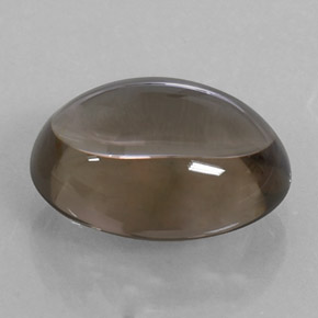 6.43 ct Brown Smoky Quartz Stone, Natural Smoky Quartz in Oval Cabochon Shape for Sale