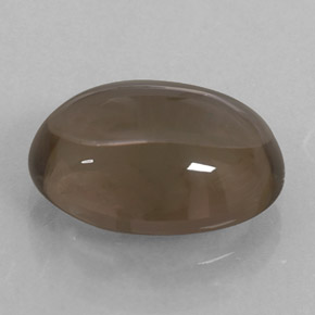 5.88 ct Brown Smoky Quartz Stone, Natural Smoky Quartz in Oval Cabochon Shape for Sale