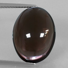 11.87 ct Brown Smoky Quartz Gemstone, Smoky Quartz Gem in Oval Cabochon Shape for Sale.