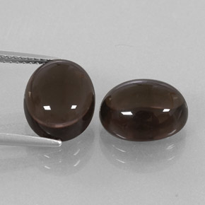 8.65 ct Brown Smoky Quartz Gemstone, Smoky Quartz Gem in Oval Cabochon Shape for Sale.